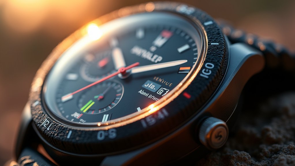 solar watch charging indicators